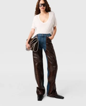 Jeans med ormpanel