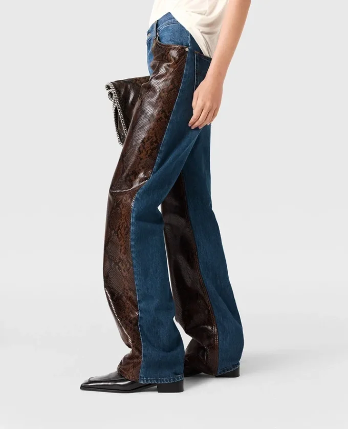 Jeans med ormpanel Jeans med ormpanel