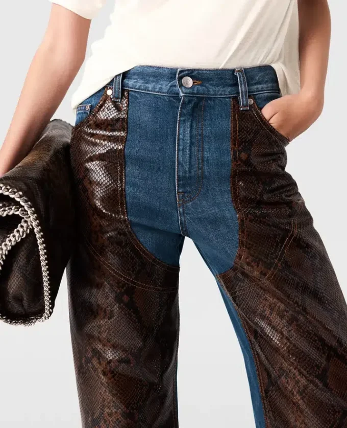 Jeans med ormpanel Jeans med ormpanel