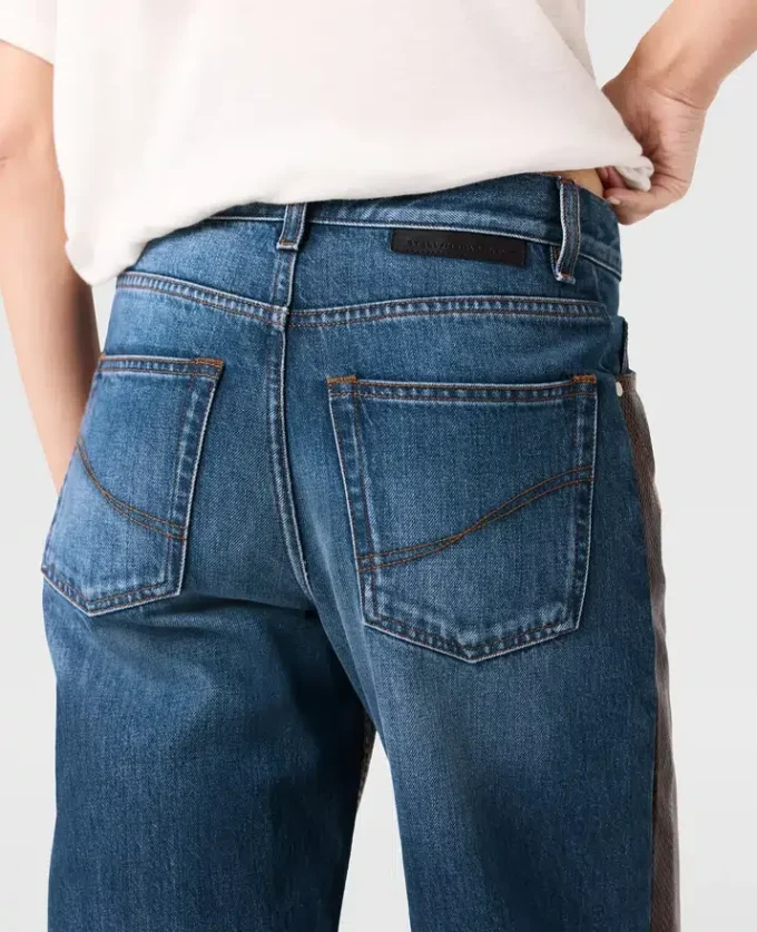 Jeans med ormpanel Jeans med ormpanel