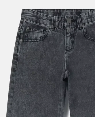 Jeans med raka ben och kontrastpaneler