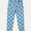 Jeans med rutmönster