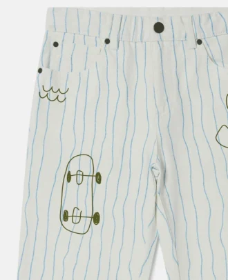 Jeans med skateboardtryck