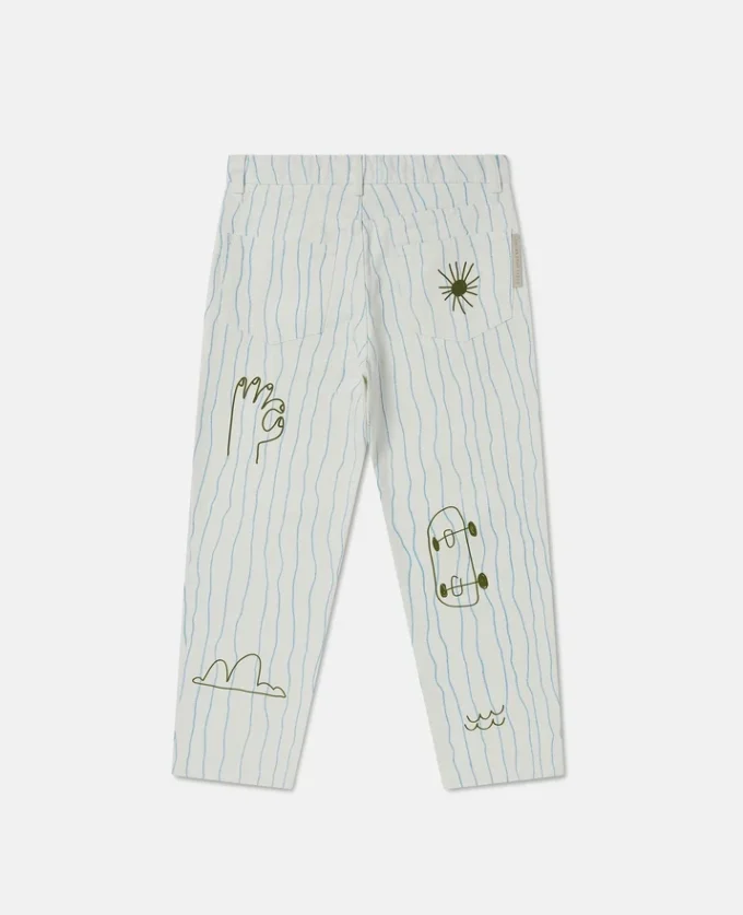 Jeans med skateboardtryck