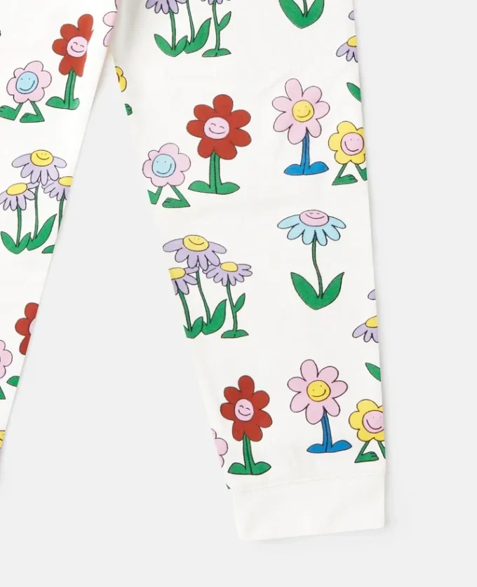 Joggingbyxor med blommönster och dragsko Joggingbyxor med blommönster och dragsko