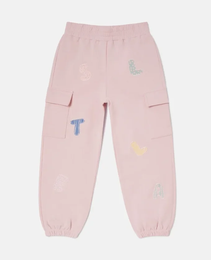 Joggingbyxor med dragsko och broderad logotyp Joggingbyxor med dragsko och broderad logotyp