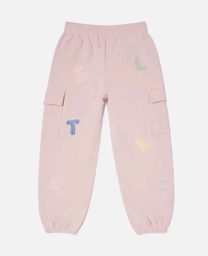 Joggingbyxor med dragsko och broderad logotyp Joggingbyxor med dragsko och broderad logotyp