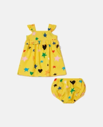 Klänning med stjärnmönster och bloomers-set Klänning med stjärnmönster och bloomers-set