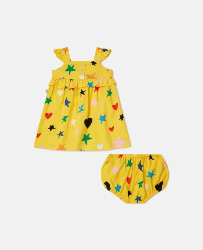 Klänning med stjärnmönster och bloomers-set Klänning med stjärnmönster och bloomers-set
