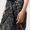 Knutet asymmetriskt leopardmönstrat midikjol Knutet asymmetriskt leopardmönstrat midikjol