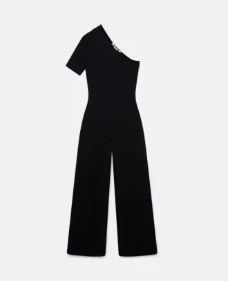 Kompakt stickad jumpsuit med en axel