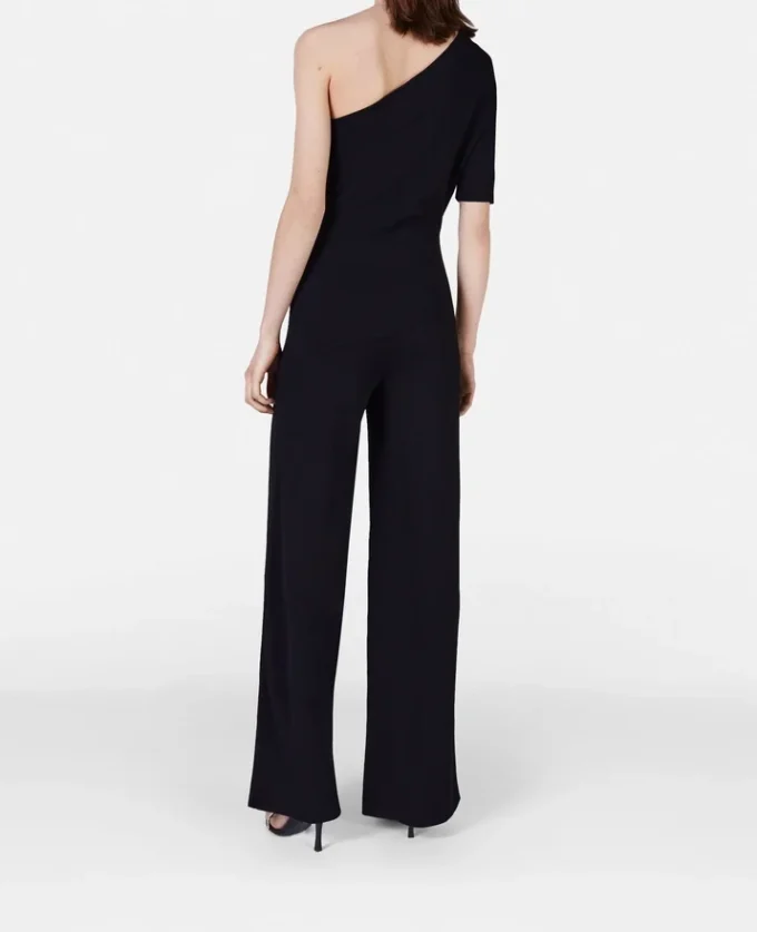 Kompakt stickad jumpsuit med en axel