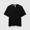 Kompakt stickad kortärmad T-shirt Kompakt stickad kortärmad T-shirt