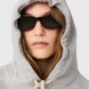Kort hoodie med broderad logotyp Kort hoodie med broderad logotyp