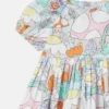 Kortärmad klänning med skogsmönster och bloomers