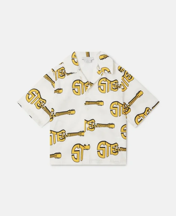 Kortärmad skjorta med gitarrmotiv