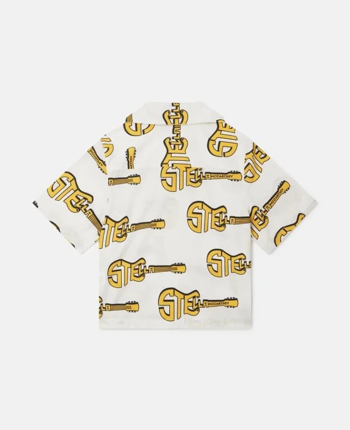 Kortärmad skjorta med gitarrmotiv