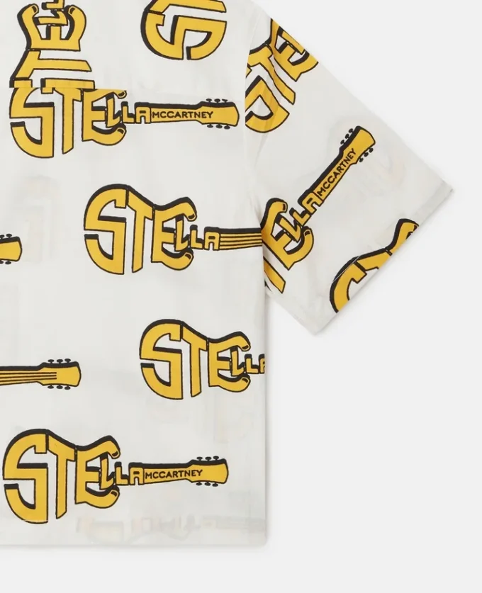 Kortärmad skjorta med gitarrmotiv