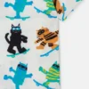 Kortärmad skjorta med kattmönster