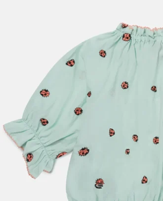 Ladybird kortärmad topp med plisserad kant
