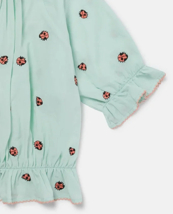 Ladybird kortärmad topp med plisserad kant
