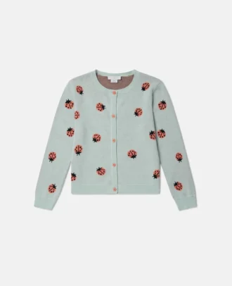 Ladybird stickad cardigan med rund hals
