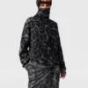Leopardmönstrad jacquardtröja med hög hals Leopardmönstrad jacquardtröja med hög hals