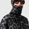Leopardmönstrad jacquardtröja med hög hals Leopardmönstrad jacquardtröja med hög hals