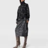 Leopardmönstrad jacquardtröja med hög hals Leopardmönstrad jacquardtröja med hög hals