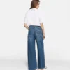 Little Black Bunny broderade jeans med vida ben