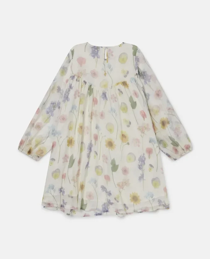 Långärmad klänning med blommönster Långärmad klänning med blommönster