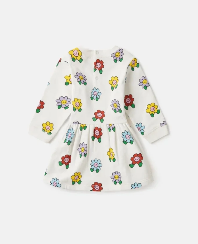 Långärmad klänning med blommönster Långärmad klänning med blommönster