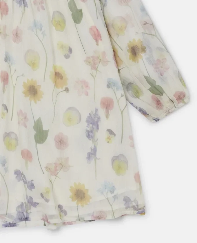 Långärmad klänning med blommönster Långärmad klänning med blommönster