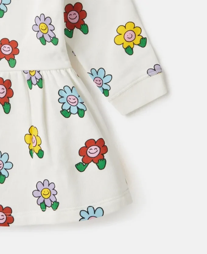 Långärmad klänning med blommönster Långärmad klänning med blommönster