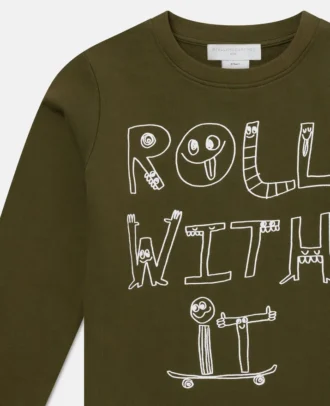 Långärmad T-shirt med grafiskt tryck