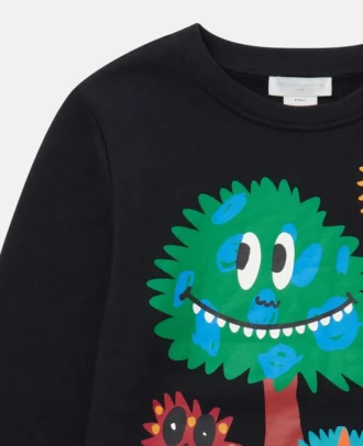 Långärmad T-shirt med monsteransikten