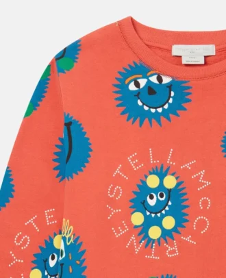 Långärmad T-shirt med monsteransikten