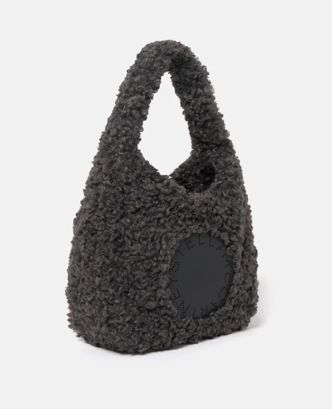 Logo Plush Teddy Hobo Large Tote Bag
