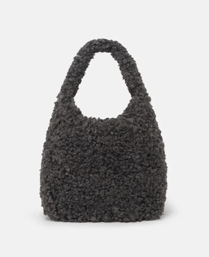 Logo Plush Teddy Hobo Large Tote Bag