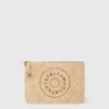 Logo Raffia Clutch Pouch