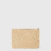 Logo Raffia Clutch Pouch