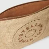 Logo Raffia Clutch Pouch
