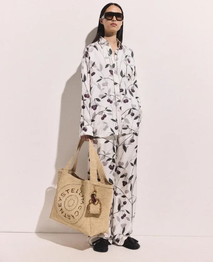 Logo Raffia Large Tote Bag Logo Raffia Large Tote Bag