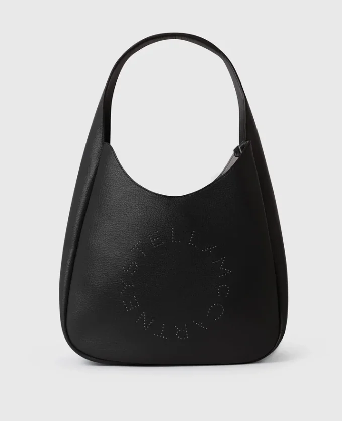 Logo Studded Large Hobo Bag