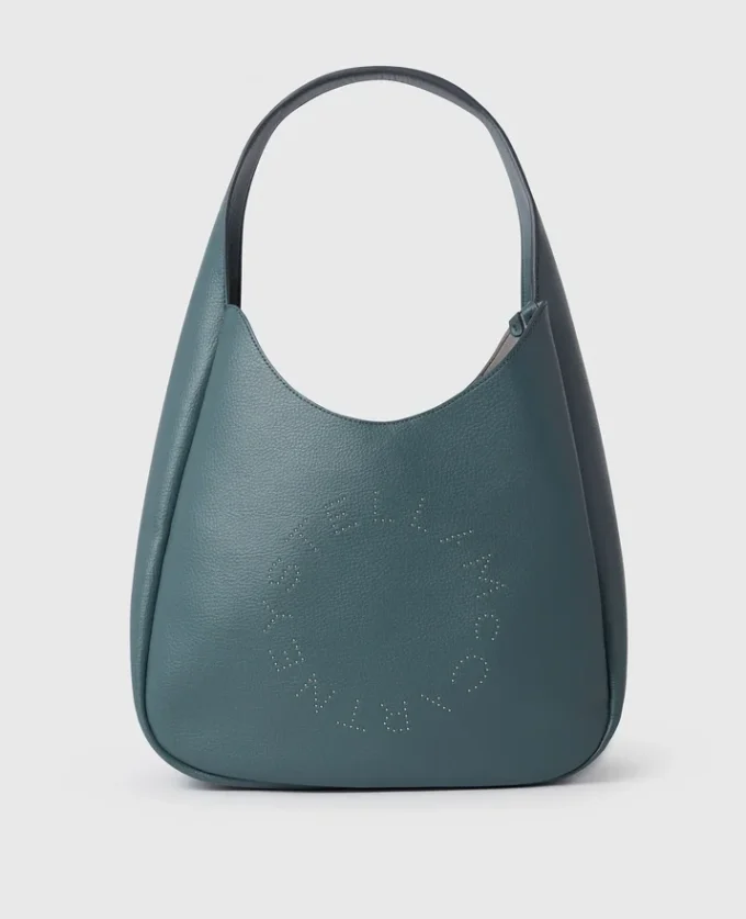 Logo Studded Large Hobo Bag