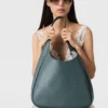 Logo Studded Large Hobo Bag