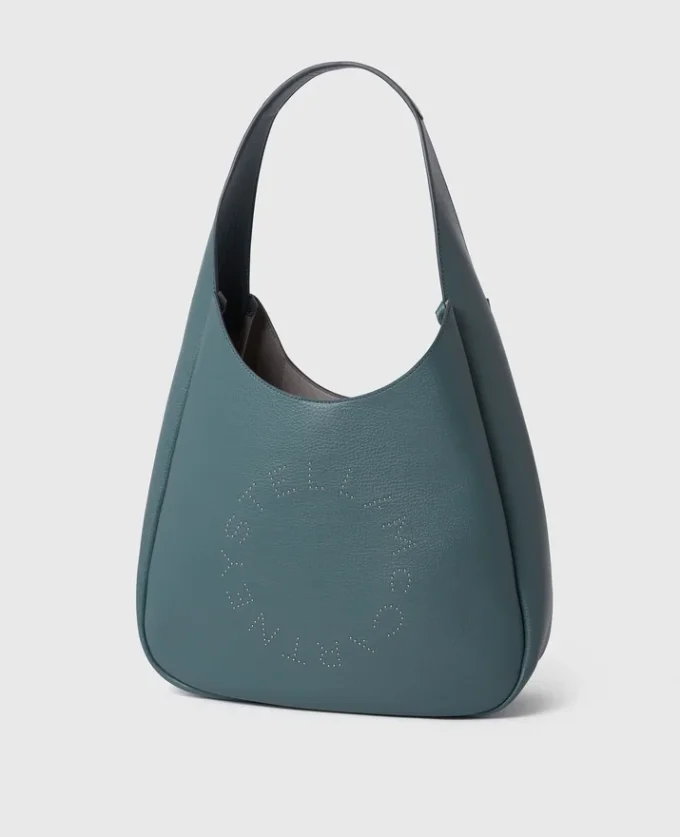 Logo Studded Large Hobo Bag