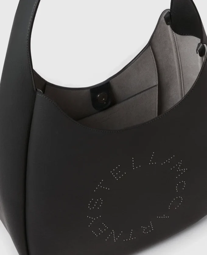 Logo Studded Large Hobo Bag