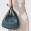 Logo Studded Large Hobo Bag