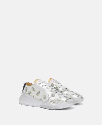 Loop Strawberry-Print Metallic Low-Top Trainers
